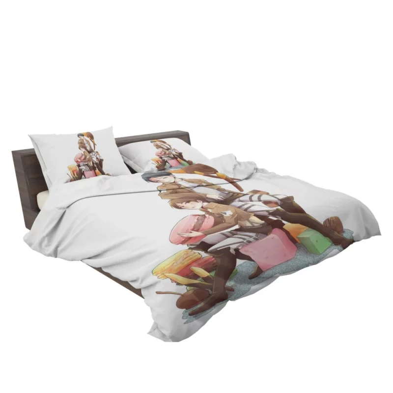 A Titan Bond Levi and Eren Anime Bedding Set 2