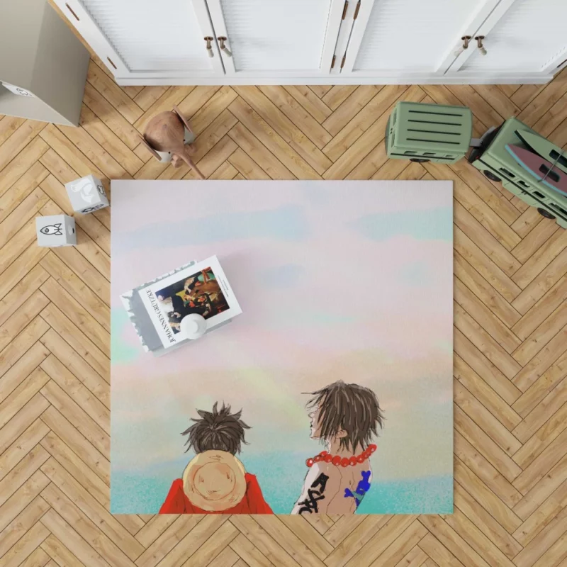 Ace and Luffy Brothers Bond Anime Rug