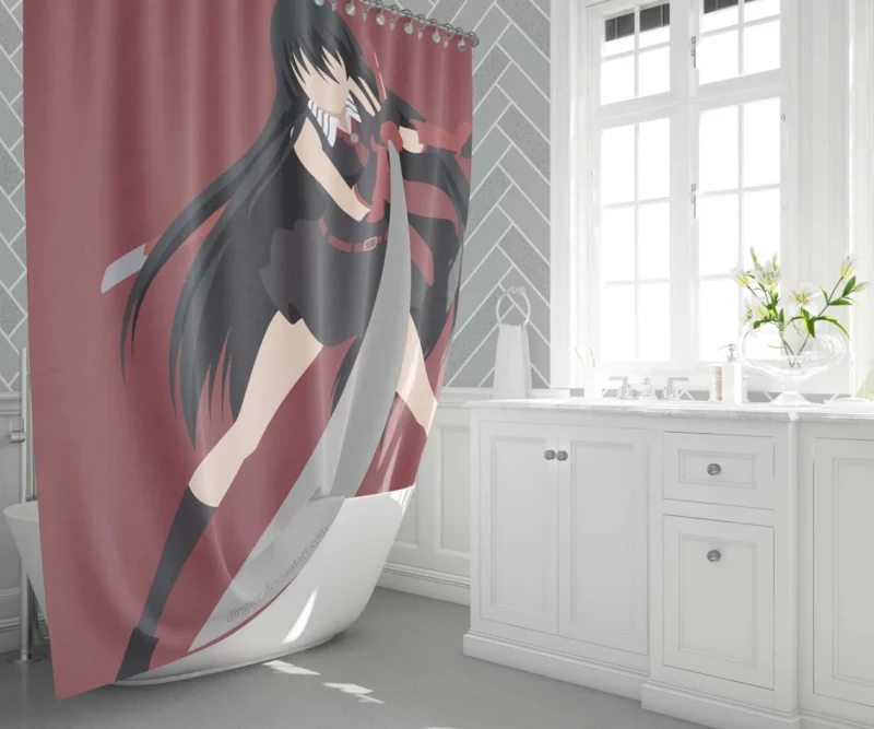 Akame Bloodstained Blade of Akame ga Kill! Anime Shower Curtain 1