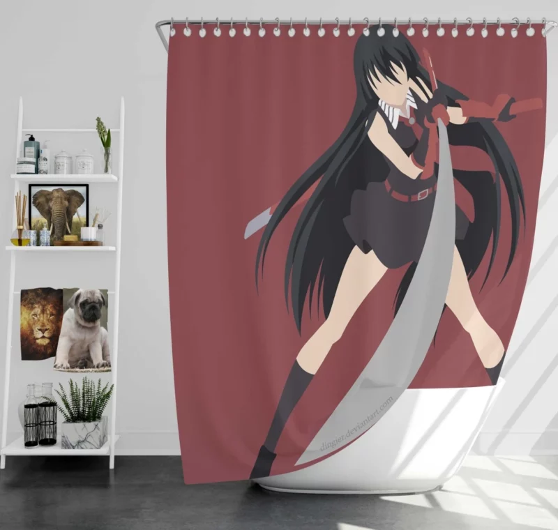 Akame Bloodstained Blade of Akame ga Kill! Anime Shower Curtain