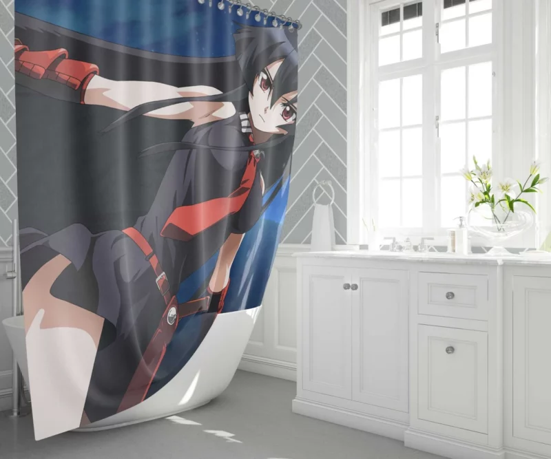 Akame Deadly Beauty of Akame ga Kill! Anime Shower Curtain 1