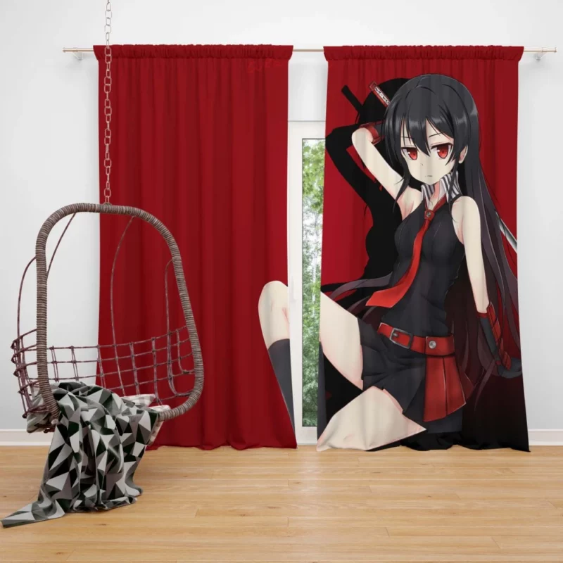 Akame Lethal Warrior in Akame ga Kill! Anime Curtain