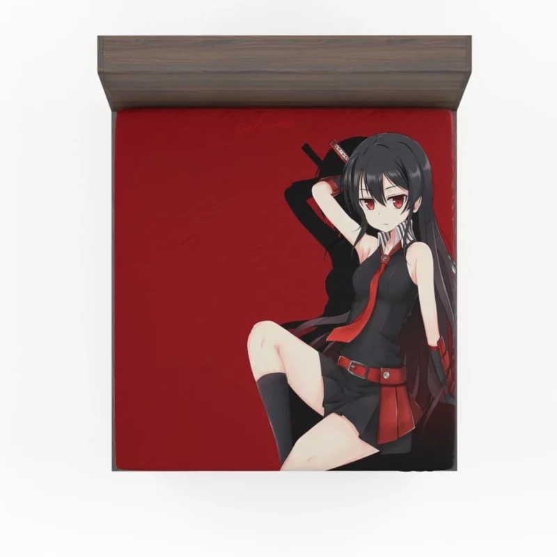 Akame Lethal Warrior in Akame ga Kill! Anime Fitted Sheet