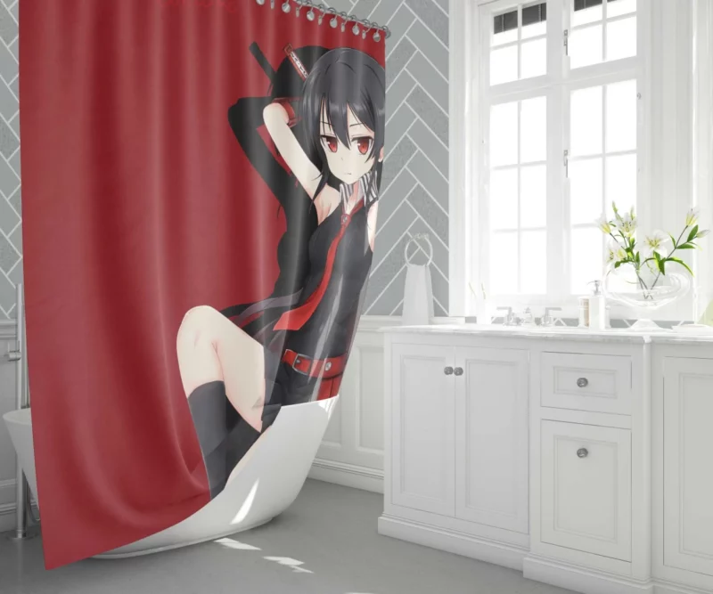 Akame Lethal Warrior in Akame ga Kill! Anime Shower Curtain 1