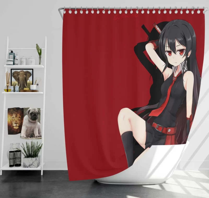 Akame Lethal Warrior in Akame ga Kill! Anime Shower Curtain