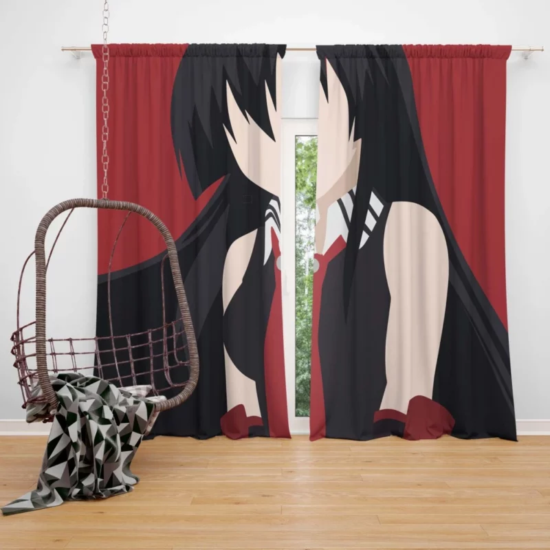 Akame Masked Swordswoman in Akame ga Kill! Anime Curtain