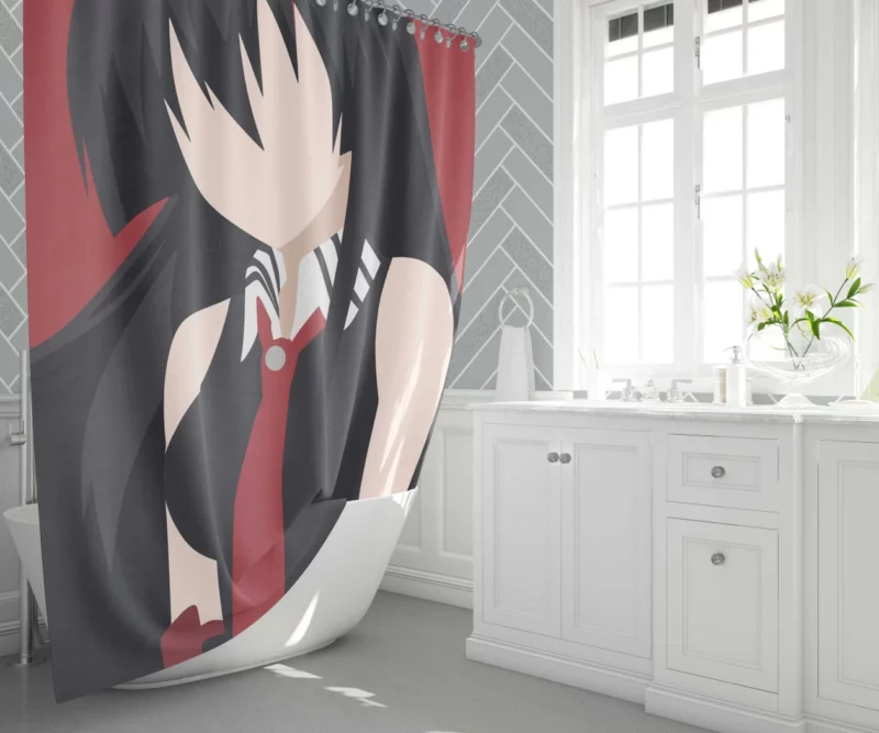 Akame Masked Swordswoman in Akame ga Kill! Anime Shower Curtain 1