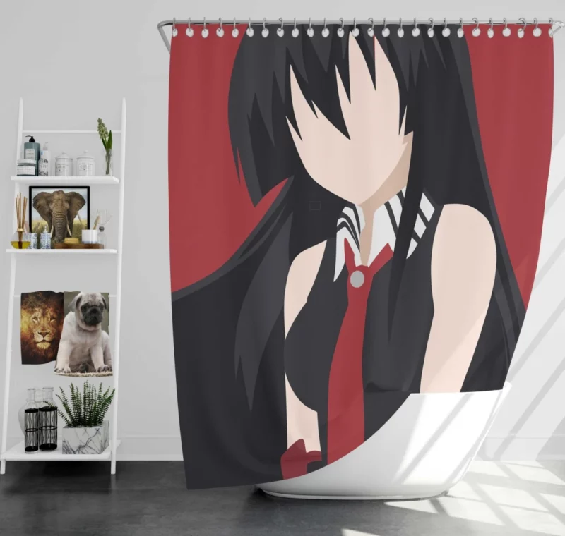 Akame Masked Swordswoman in Akame ga Kill! Anime Shower Curtain