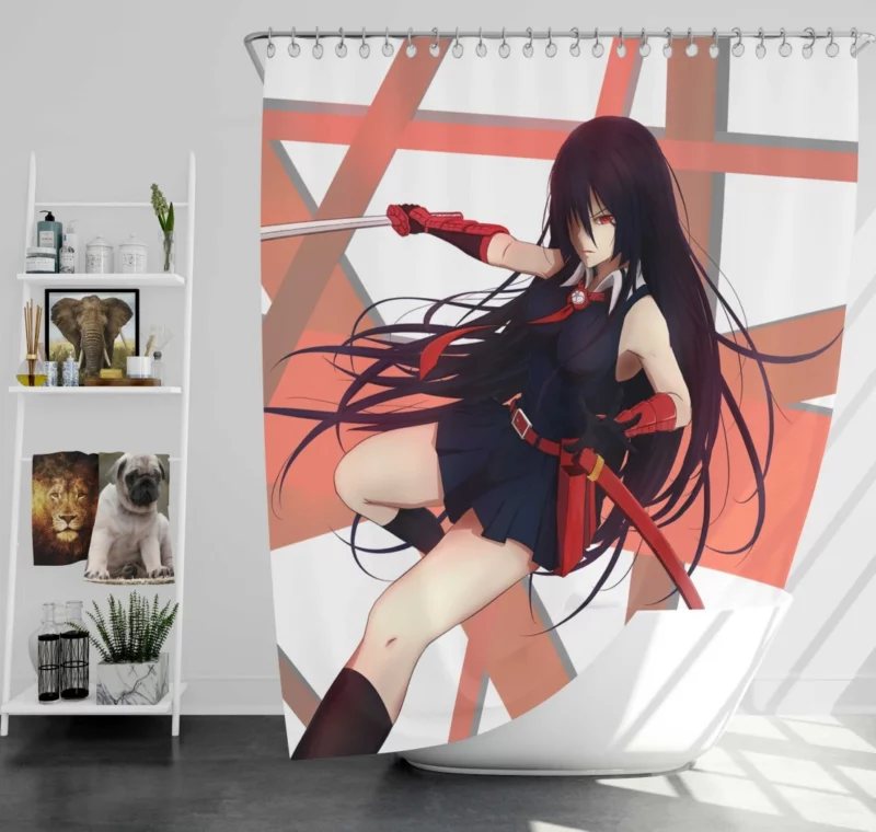 Akame Shadowed Past in Akame ga Kill! Anime Shower Curtain