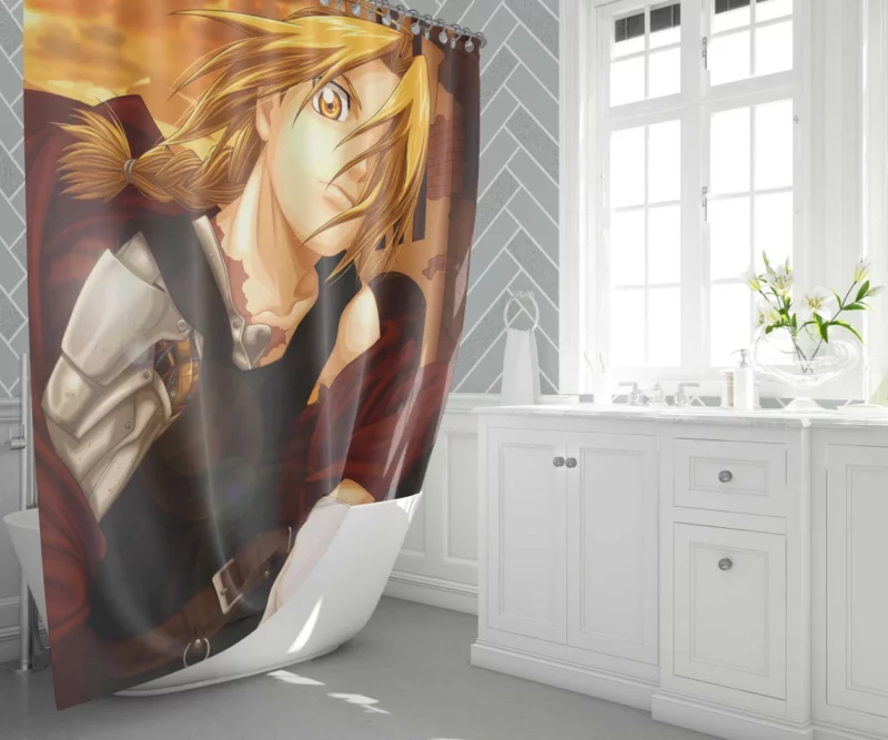 Alchemical Alliances Edward Roy Riza Anime Shower Curtain 1