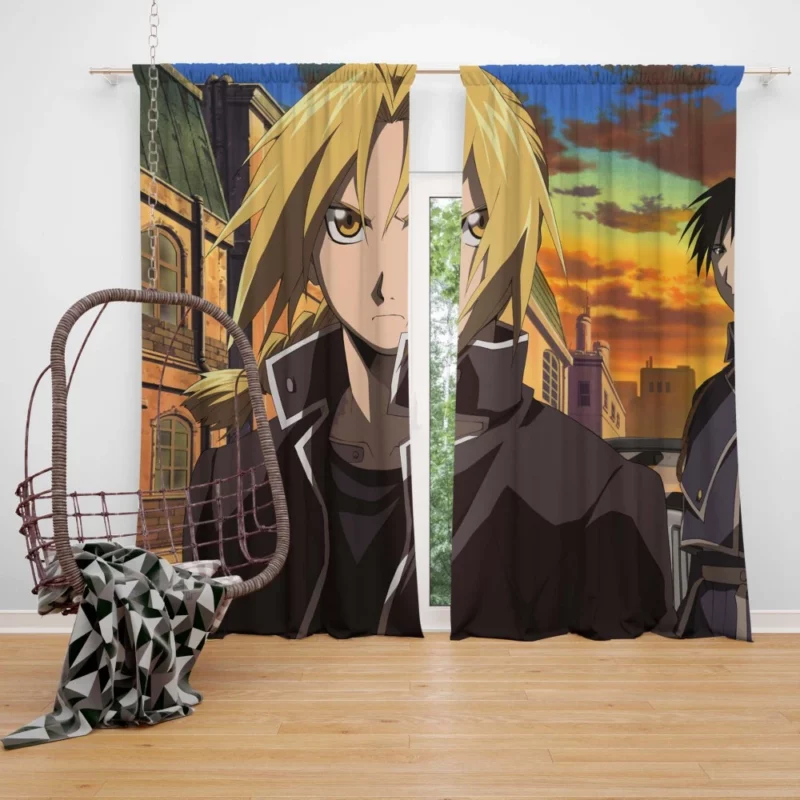 Alchemical Brothers Edward and Roy Anime Curtain