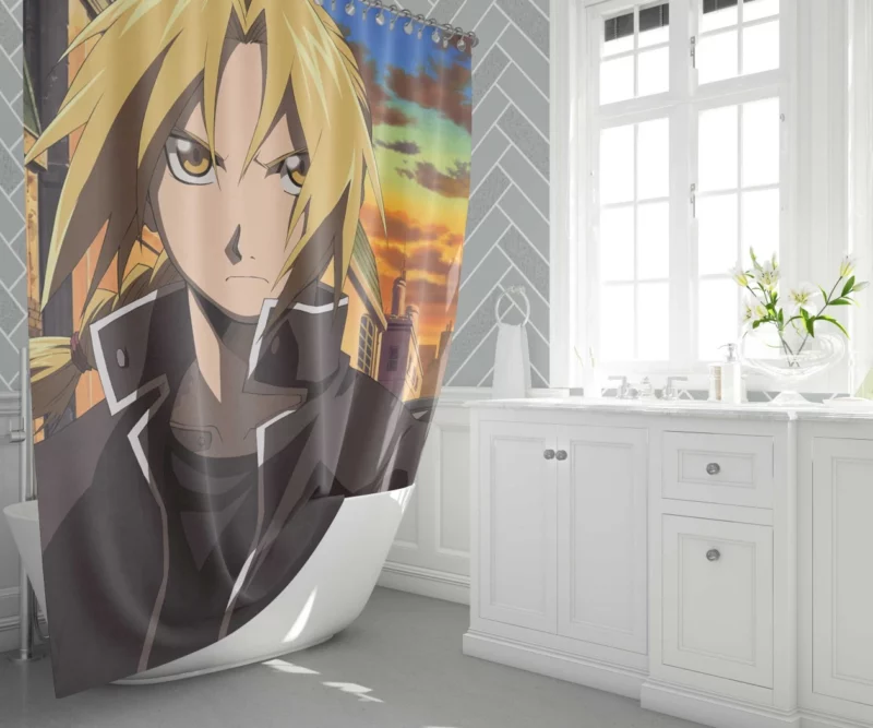 Alchemical Brothers Edward and Roy Anime Shower Curtain 1