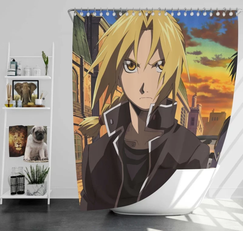 Alchemical Brothers Edward and Roy Anime Shower Curtain