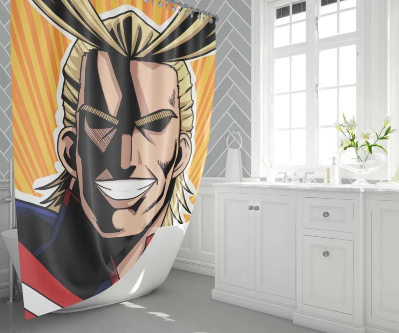 All Might Enduring Legacy Anime Shower Curtain 1