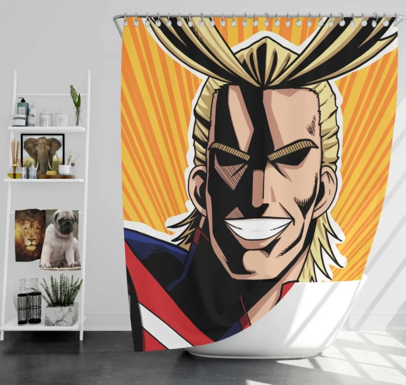 All Might Enduring Legacy Anime Shower Curtain