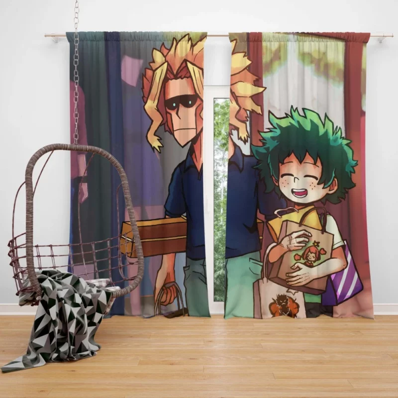 All Might Guidance for Deku Anime Curtain