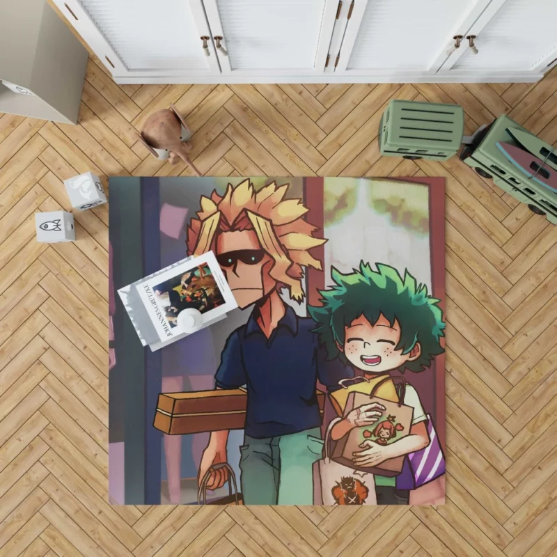 All Might Guidance for Deku Anime Rug