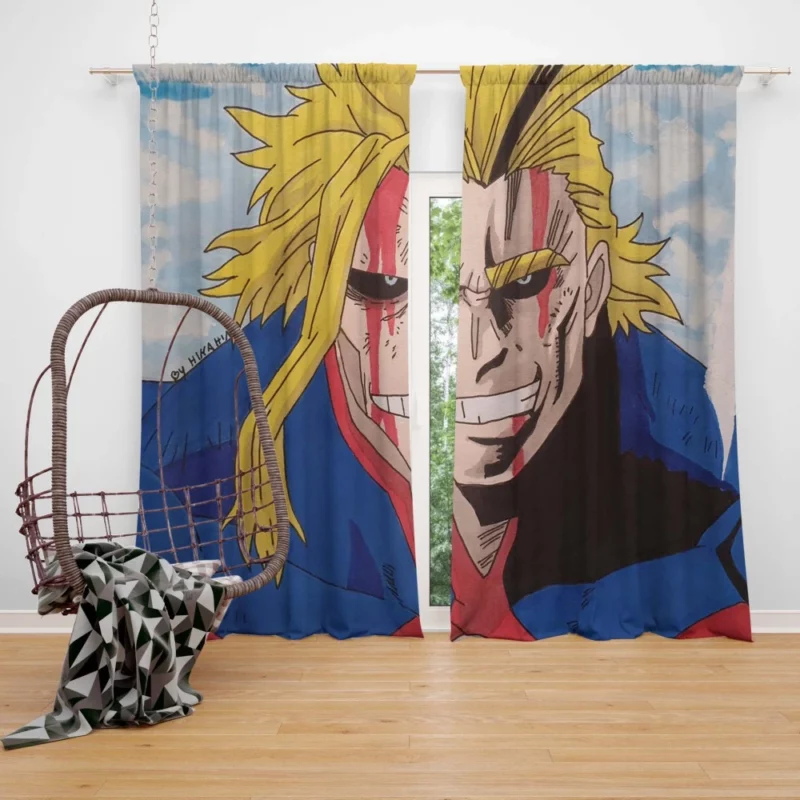 All Might Heroic Impact Anime Curtain