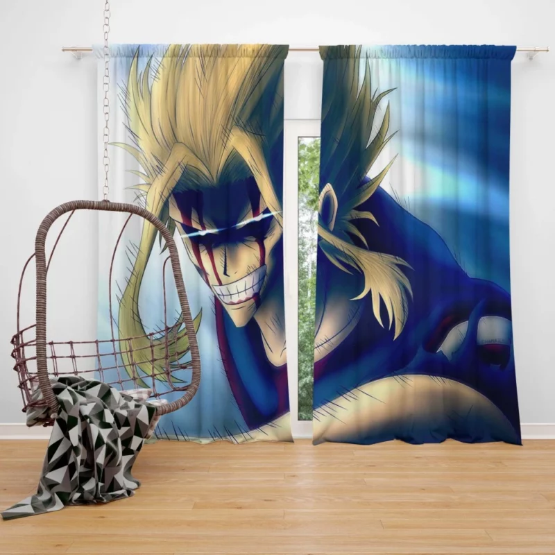 All Might Heroic Impact in MHA Anime Curtain