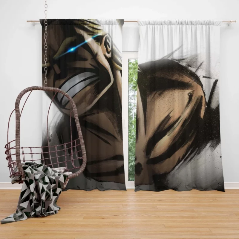 All Might Heroic Journey Anime Curtain