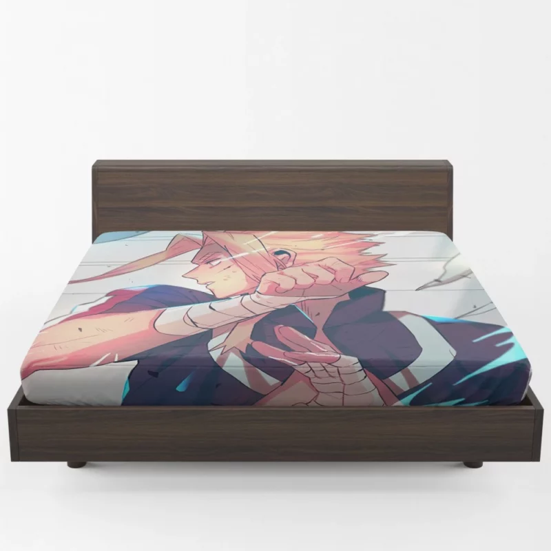 All Might Lasting Impact Anime Fitted Sheet 1