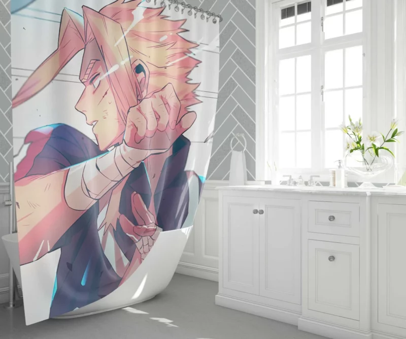 All Might Lasting Impact Anime Shower Curtain 1