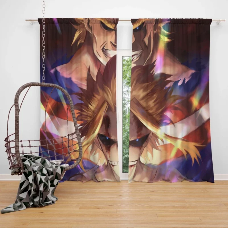 All Might Smile Symbol of Hope Anime Curtain