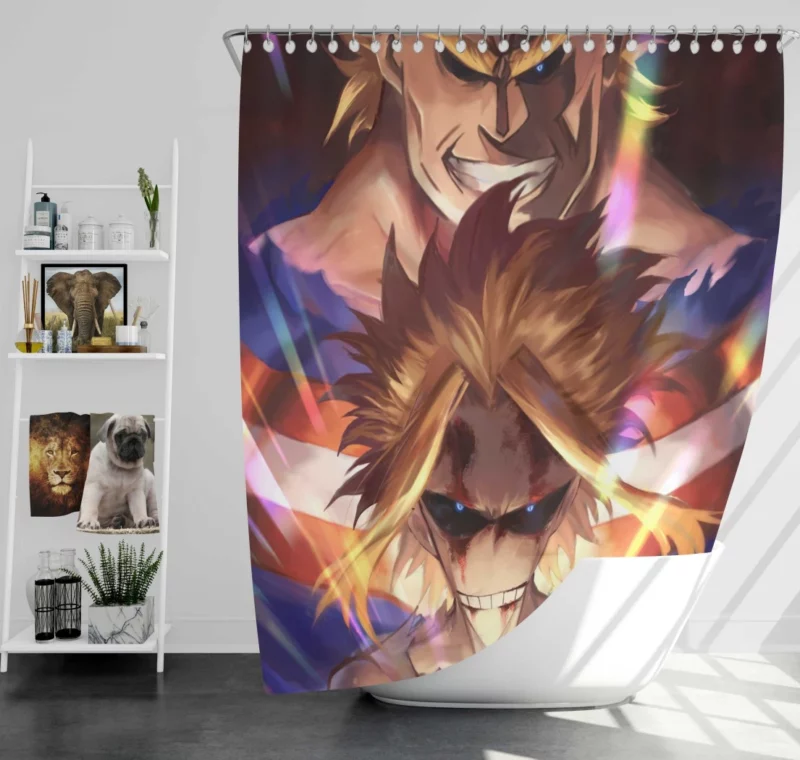 All Might Smile Symbol of Hope Anime Shower Curtain