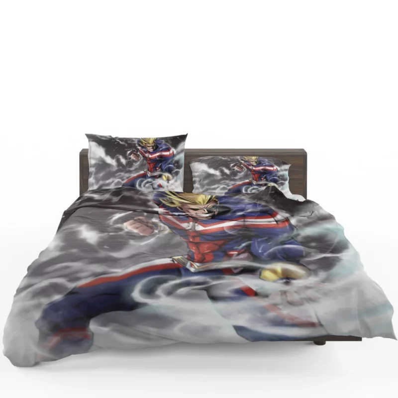 All Might Smiling Heroic Deeds Anime Bedding Set