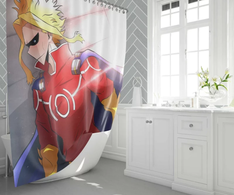 All Might Symbol of Peace Anime Shower Curtain 1