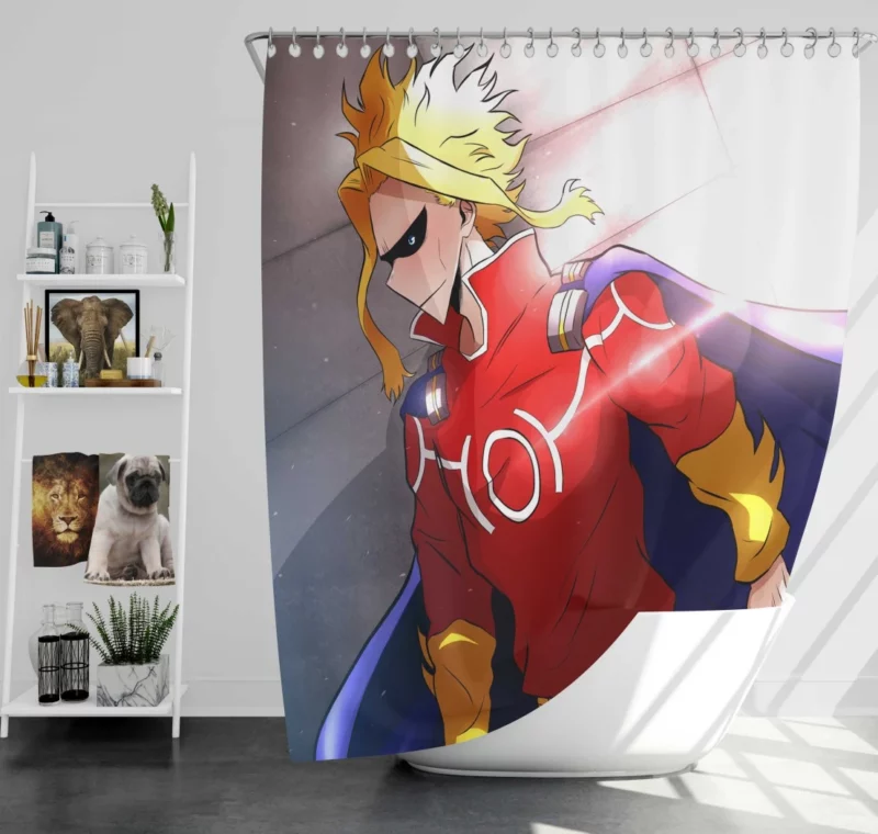 All Might Symbol of Peace Anime Shower Curtain