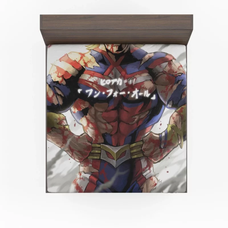 All Might Triumph and Dedication Anime Fitted Sheet