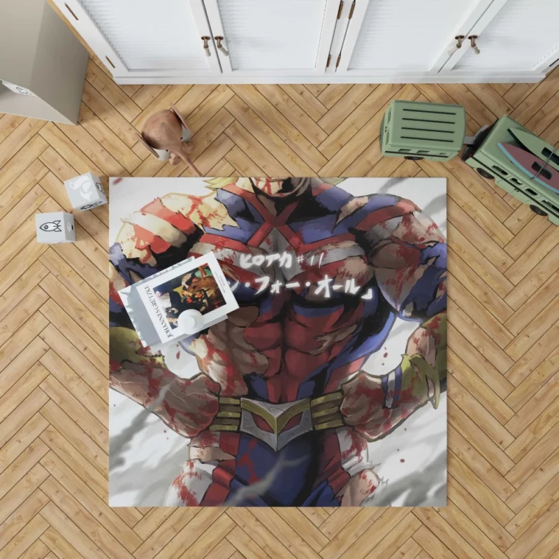 All Might Triumph and Dedication Anime Rug