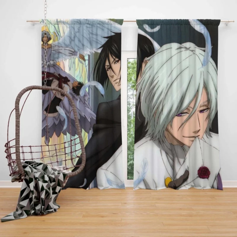 Angela and Sebastian Dark Ties Anime Curtain