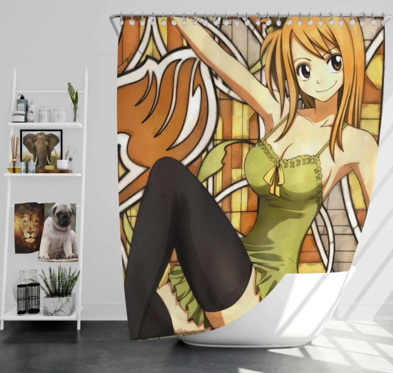 Anime Fairy Tail Lucy Heartfilia Shower Curtain