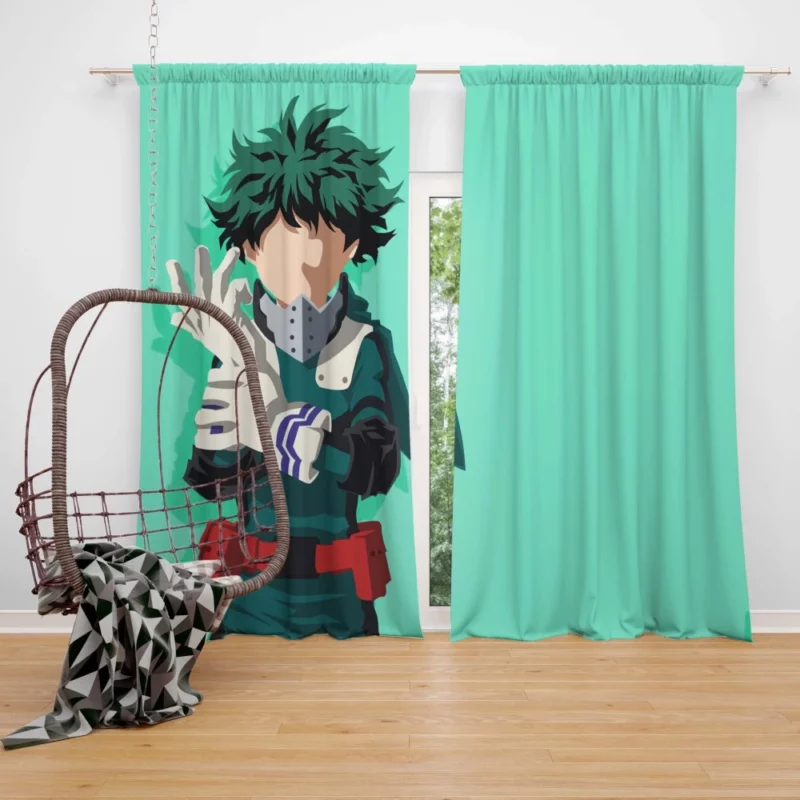 Anime My Hero Academia Izuku Midoriya Curtain