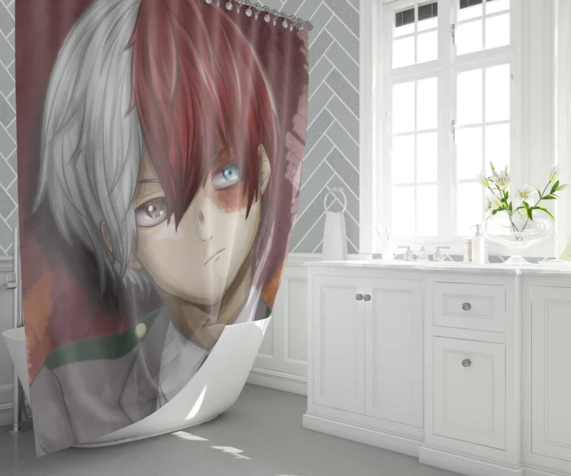 Anime My Hero Academia Shoto Todoroki Shower Curtain 1