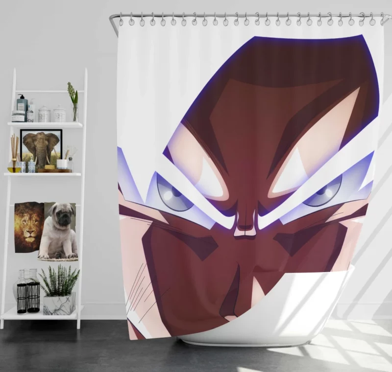 Ascendance of Goku Ultra Instinct Unleashed Anime Shower Curtain