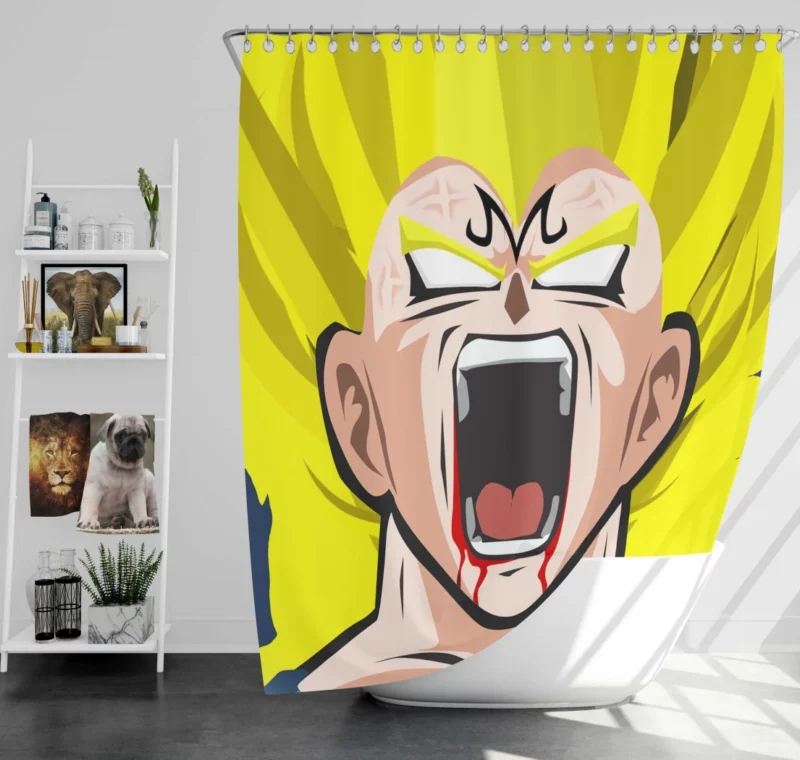 Ascended Power Vegeta Super Saiyan 2 Anime Shower Curtain