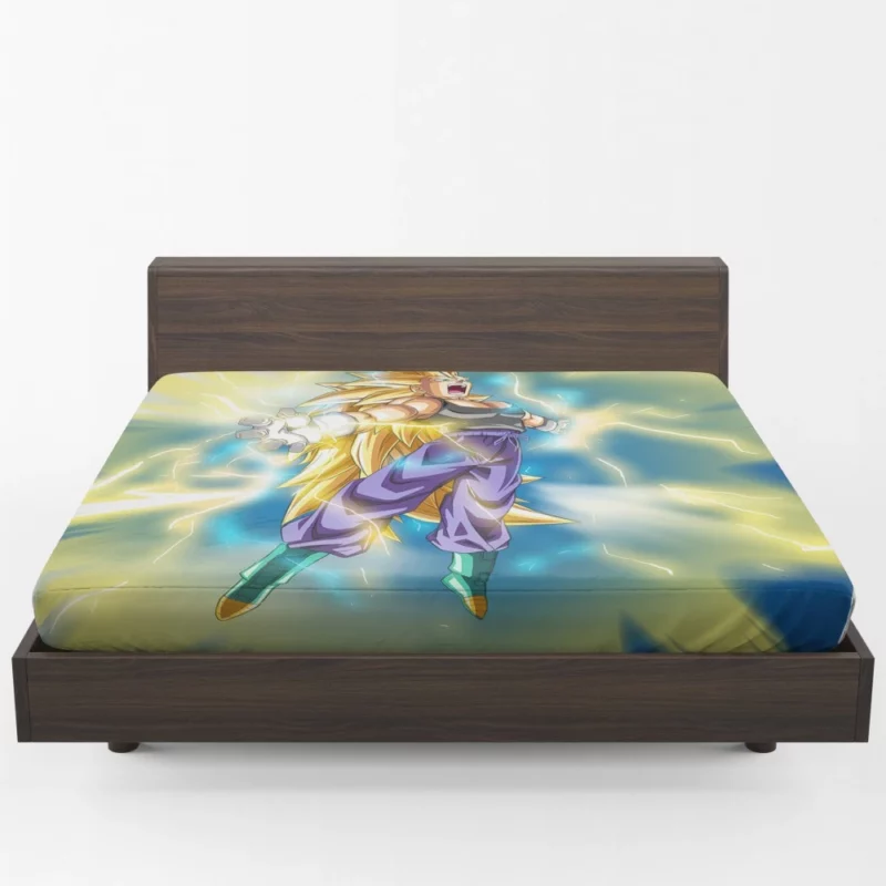 Ascended Prince Vegeta Power Surge Anime Fitted Sheet 1