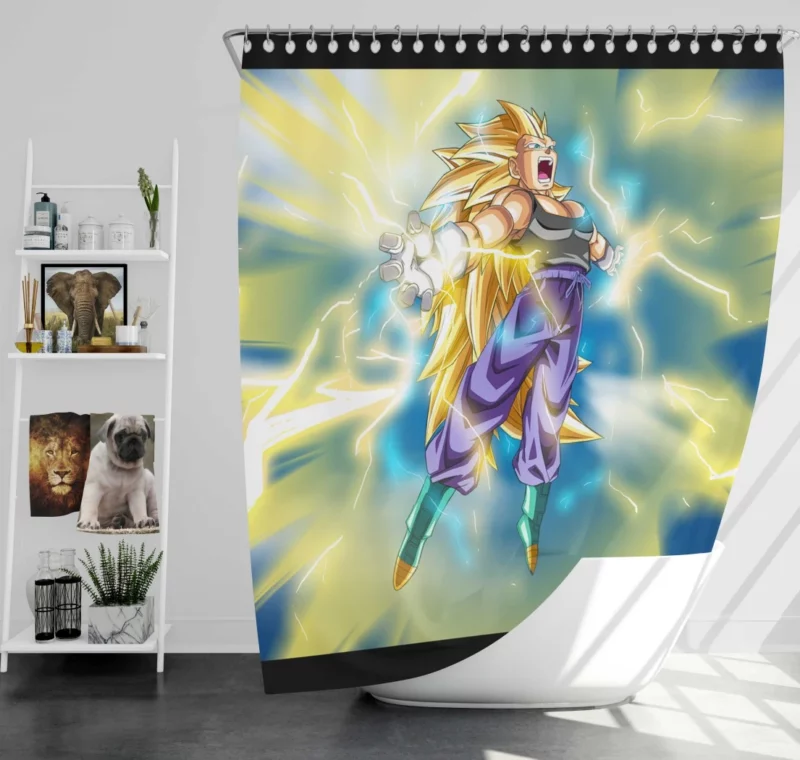 Ascended Prince Vegeta Power Surge Anime Shower Curtain