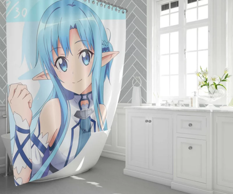 Asuna Odyssey in Aincrad Anime Shower Curtain 1