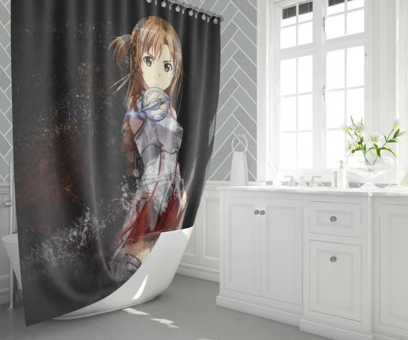 Asuna Sword Art Odyssey Anime Shower Curtain 1
