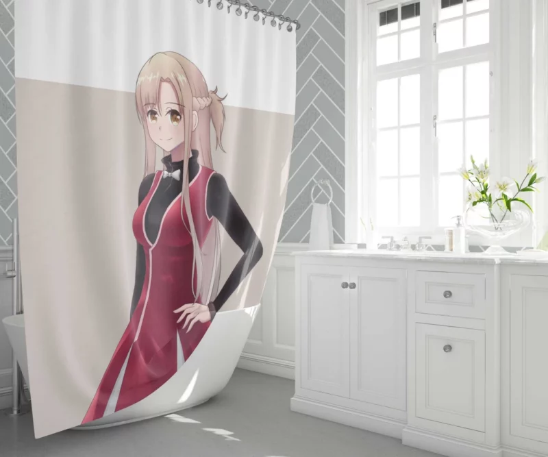 Asuna Yuuki A Beacon in Sword Art Online Anime Shower Curtain 1