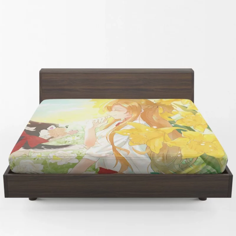 Asuna Yuuki A Floral Presence Anime Fitted Sheet 1