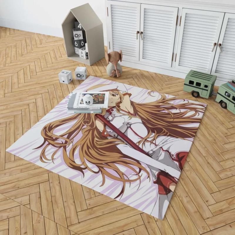 Asuna Yuuki A Resilient Warrior Anime Rug 1