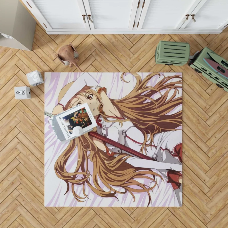 Asuna Yuuki A Resilient Warrior Anime Rug