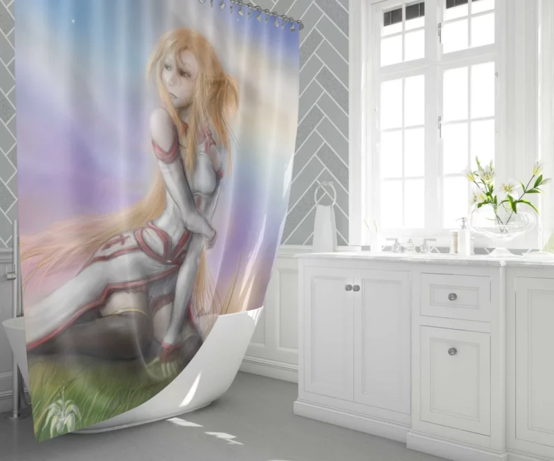 Asuna Yuuki Adventures Anime Shower Curtain 1