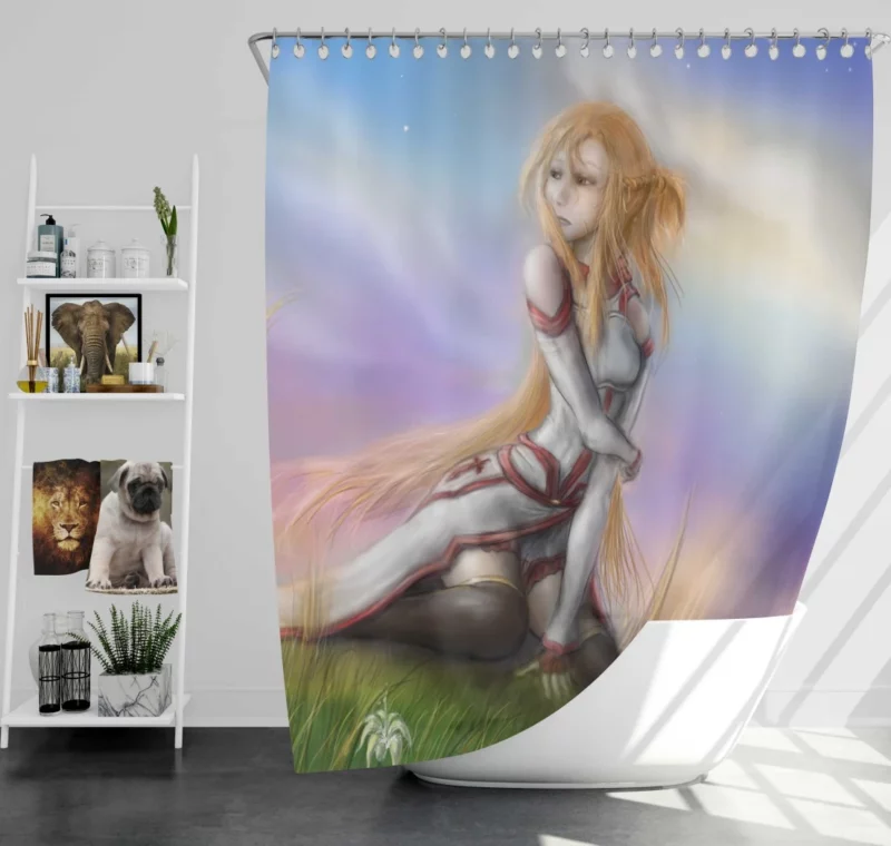 Asuna Yuuki Adventures Anime Shower Curtain