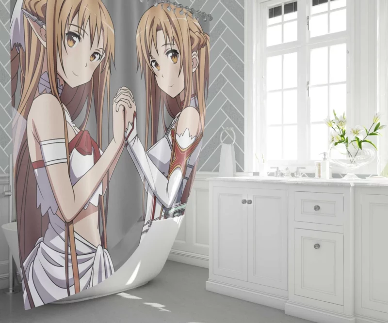 Asuna Yuuki Adventures in Sword Art Online Anime Shower Curtain 1